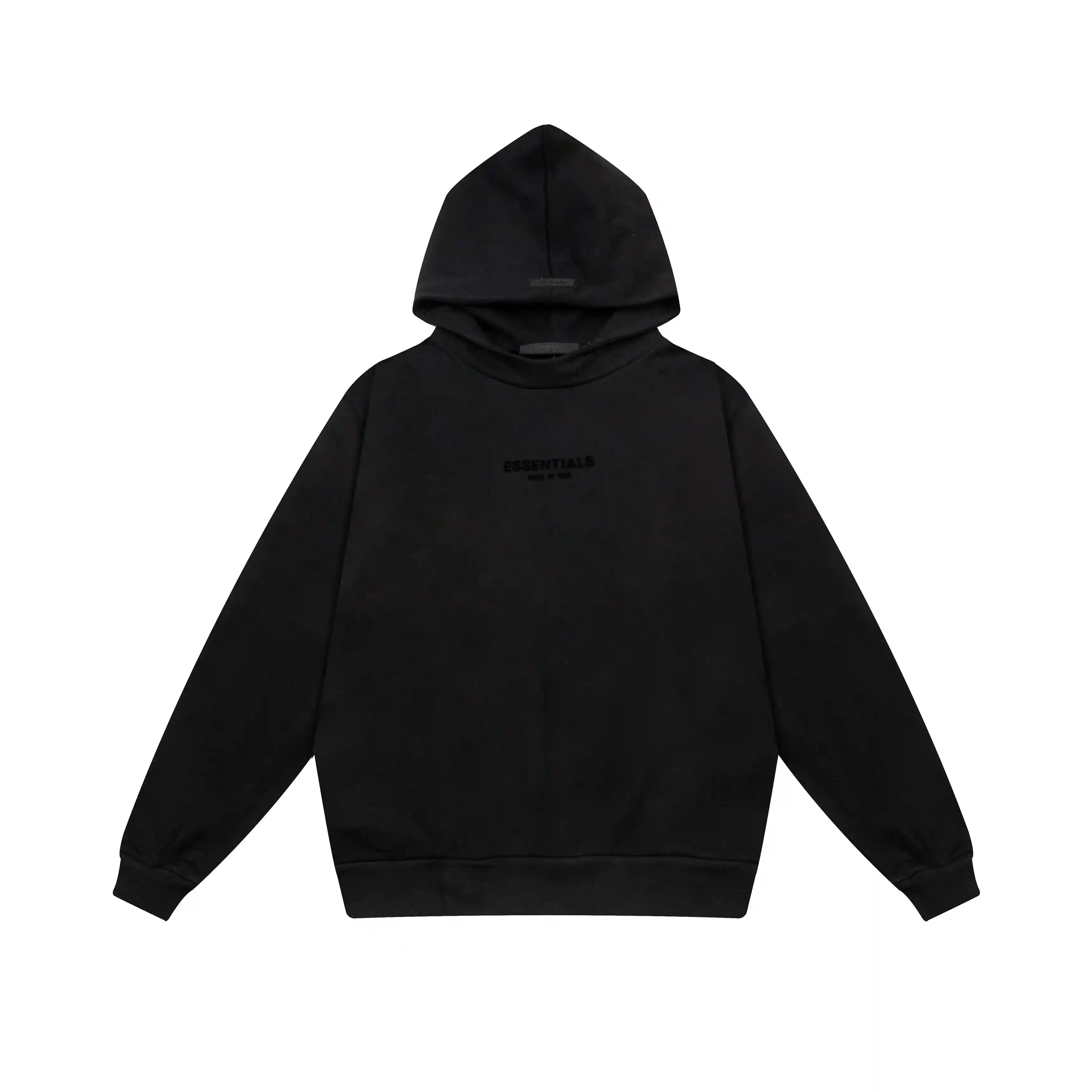 FOG Hooded Sweatshirt ESSENTIALS Clothing Black Long Sleeve Tracksuit 3