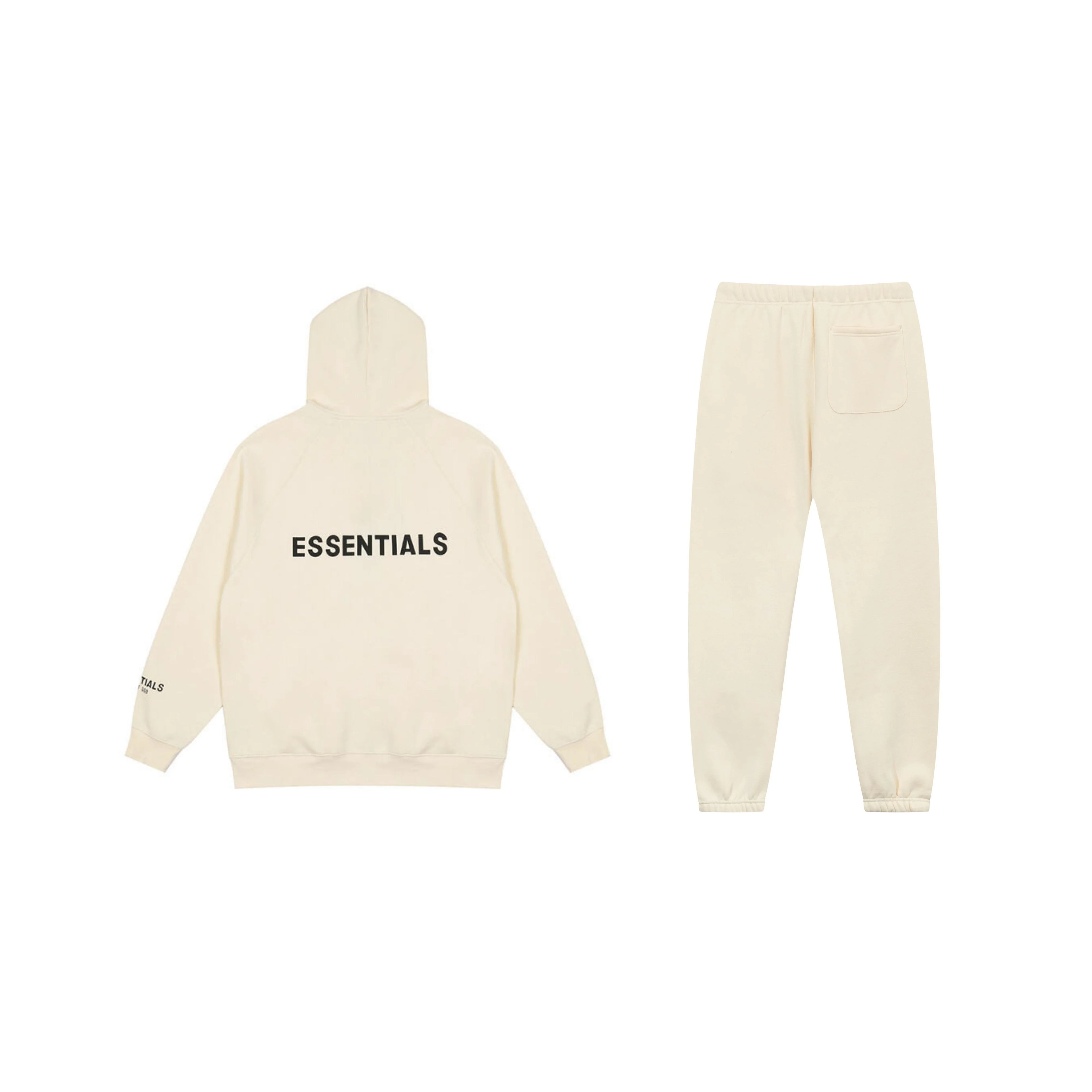 FOG Pure Hooded ESSENTIALS Clothing Light Cream Long Sleeve Tracksuit 2