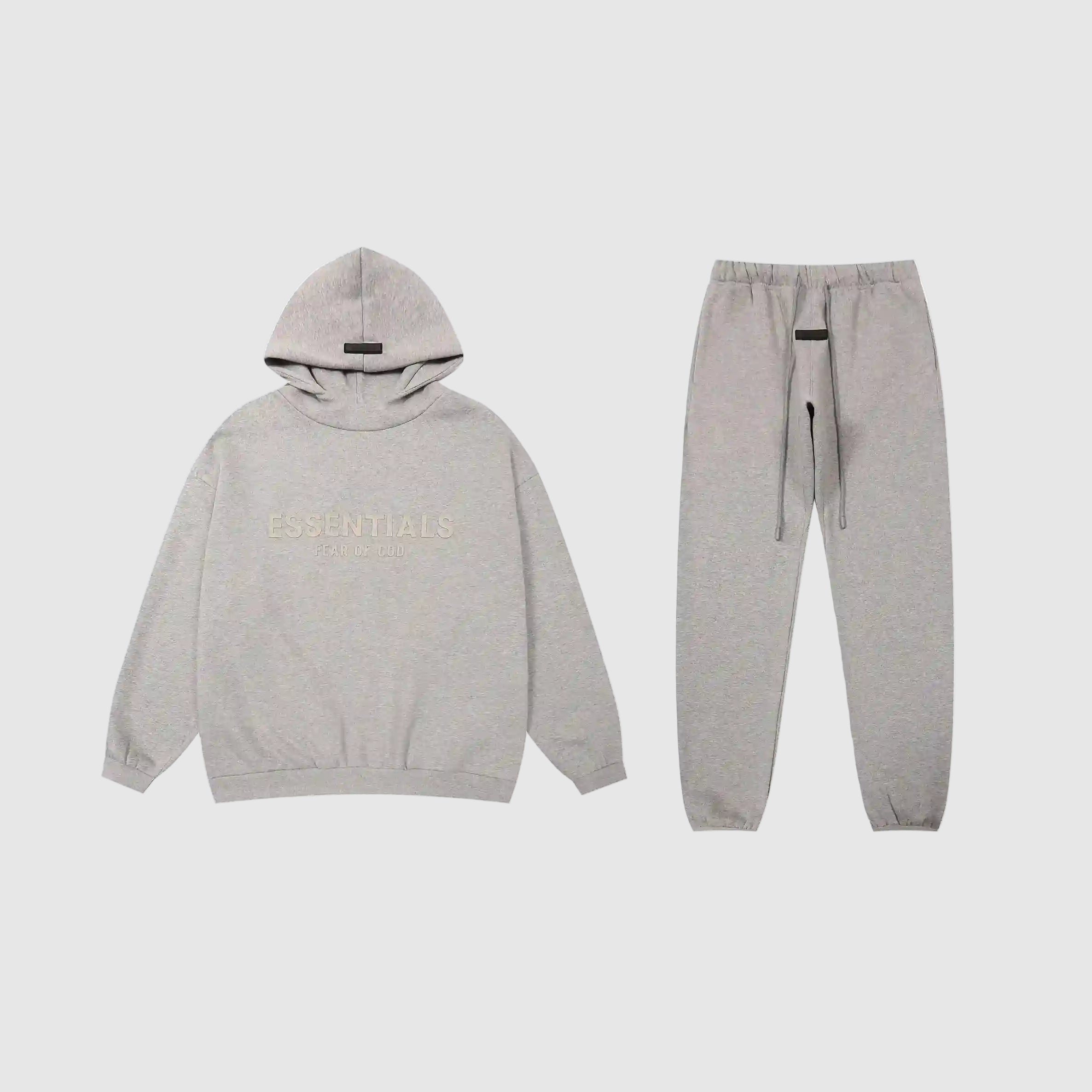 FOG Stylish ESSENTIALS Clothing Dark Heather Oatmeal Longsleeve Tracksuit 1