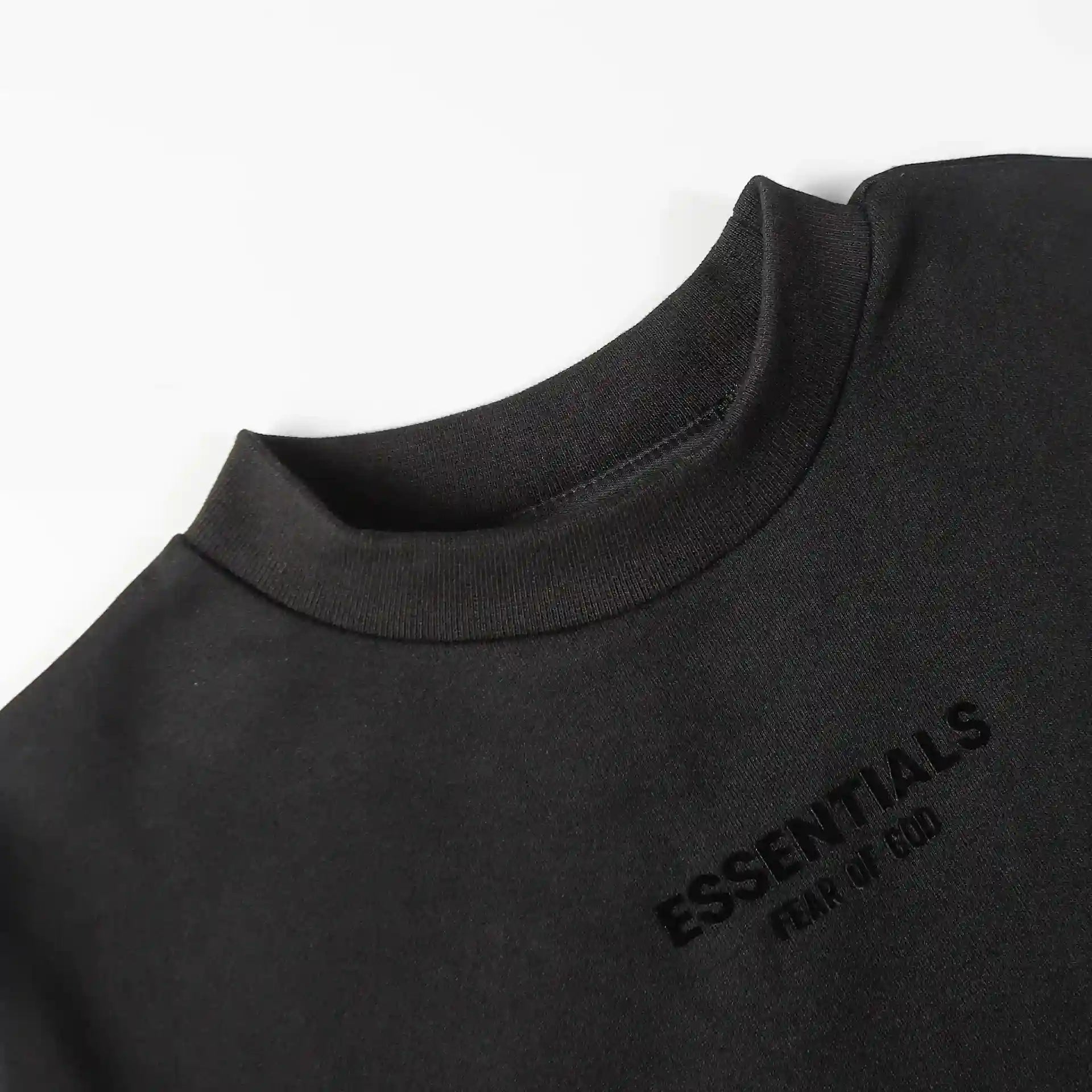 Essentials Black Hoodie Set back view – Fear of God set