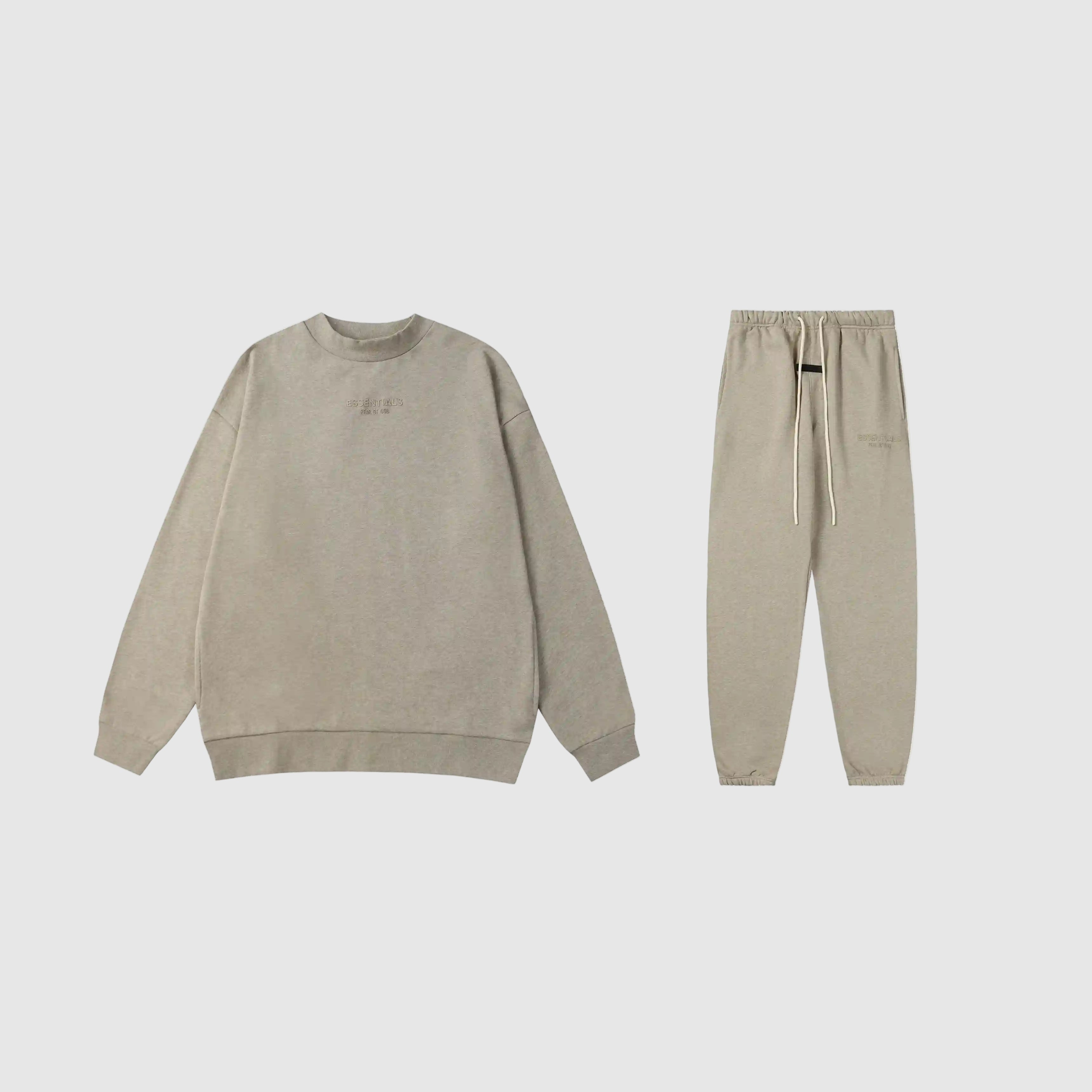 FOG Sweatshirt ESSENTIALS Clothing Heathered Grey Long Sleeve Tracksuit 1