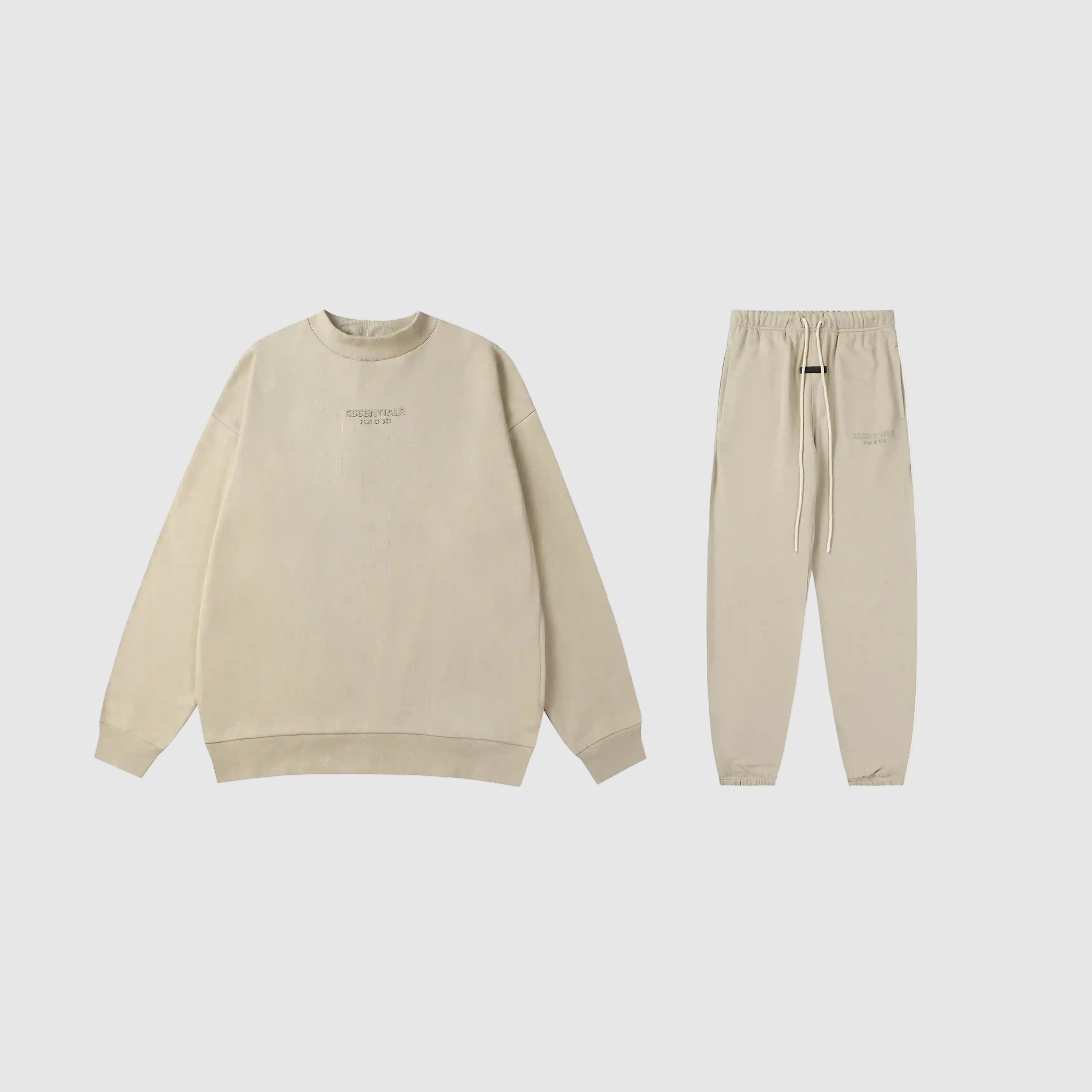 FOG Sweatshirt ESSENTIALS Clothing Light Cream Long Sleeve Tracksuit 1