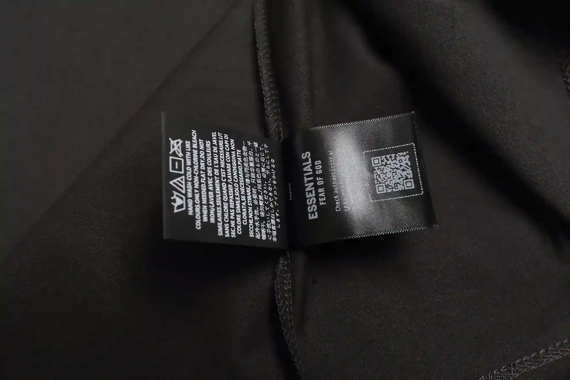 Fear Of God ESSENTIALS Signature Light Black T-Shirt