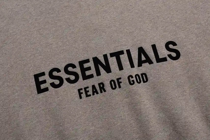 Fear Of God Essentials Zip Dark Heathered Oatmeal Hoodies