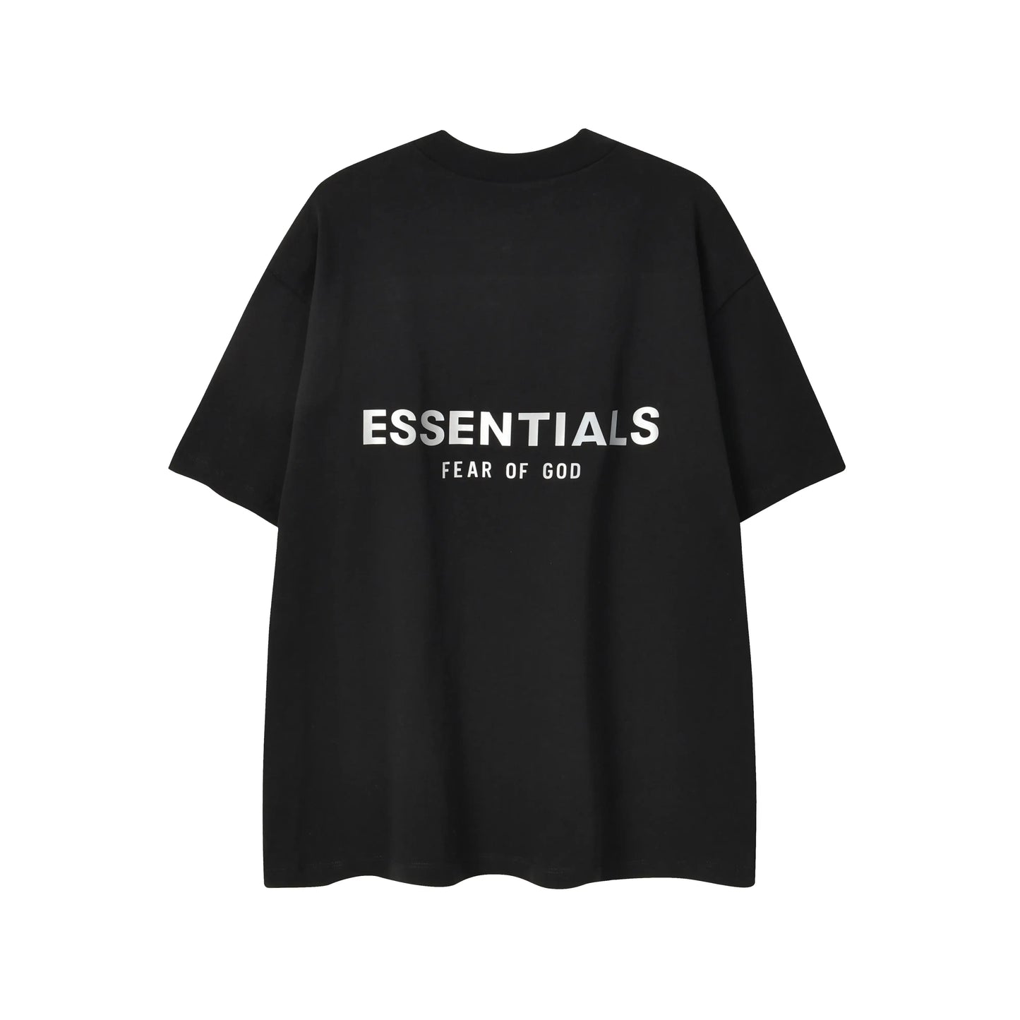 Fear of God ESSENTIALS Black Classic T-Shirt - Back | Essentials T-Shirt