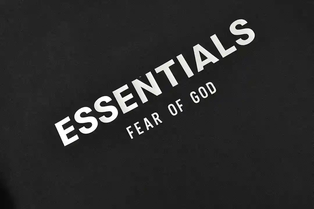 Fear of God ESSENTIALS Black Classic T-Shirt - Logo | Essentials T-Shirt
