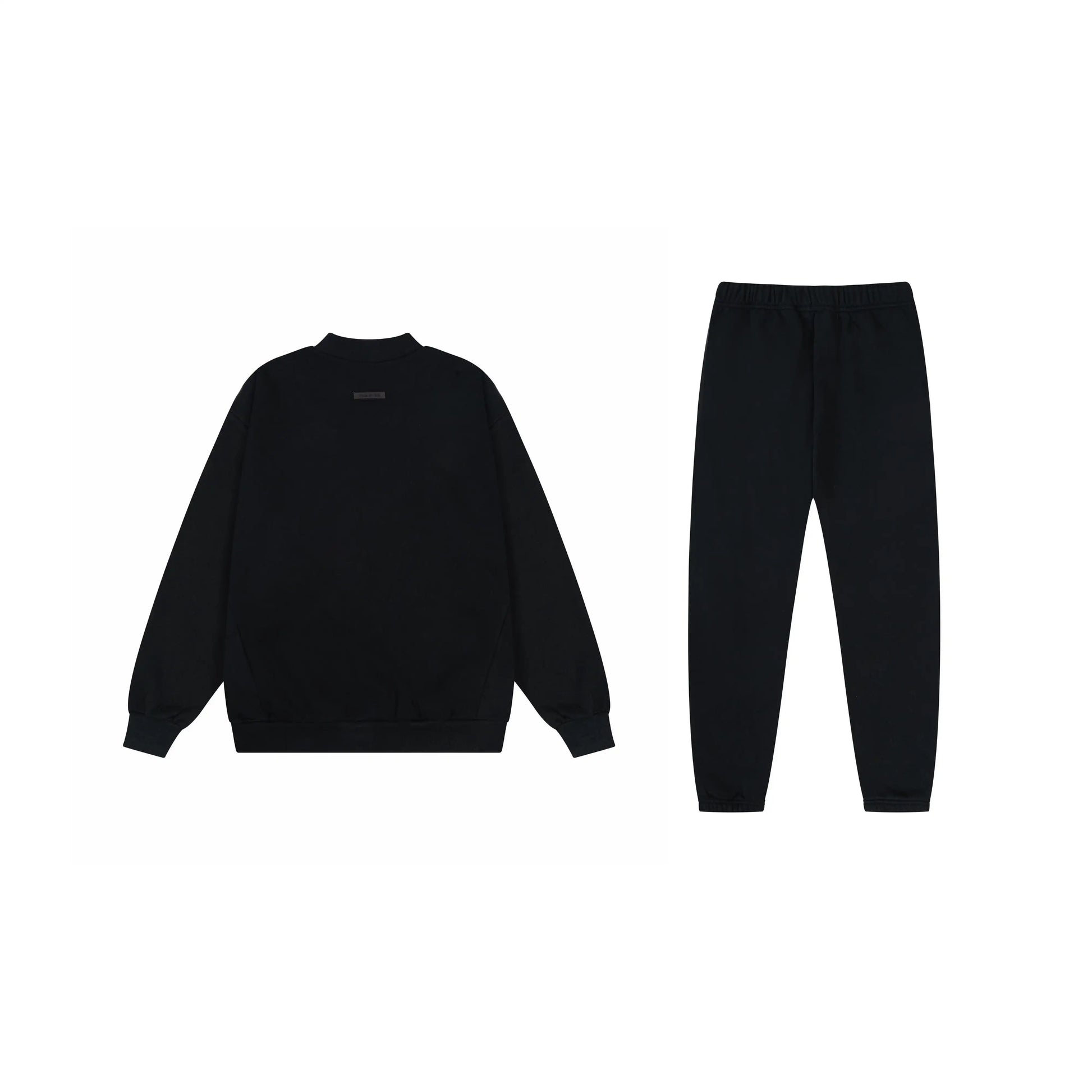 Essentials black classic comfort fleece hoodie with soft interior detail by Fear Of God