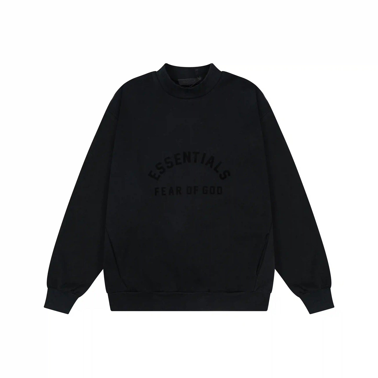 Essentials black classic comfort fleece joggers with elastic waistband comfort by Fear Of God
