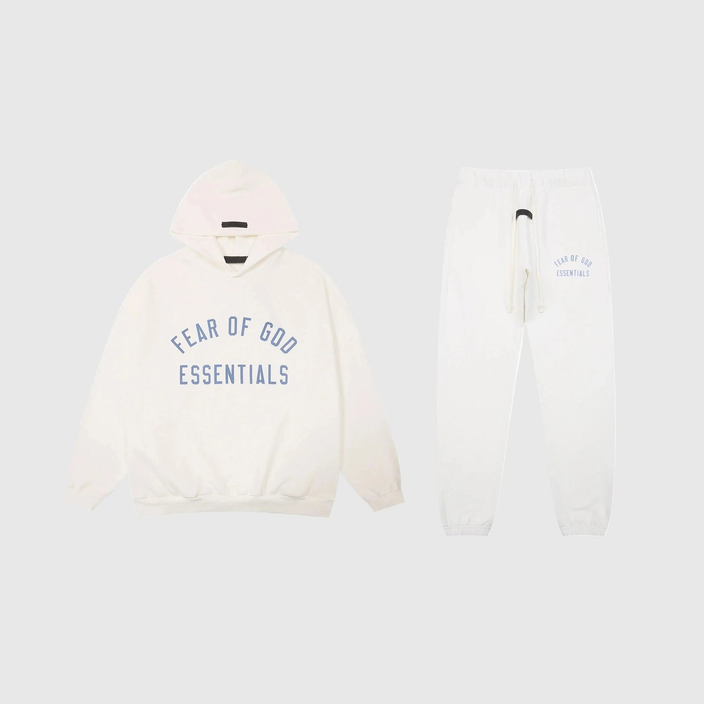 Essentials Cloud Dance Hoodie Set front view – Fear of God matching set