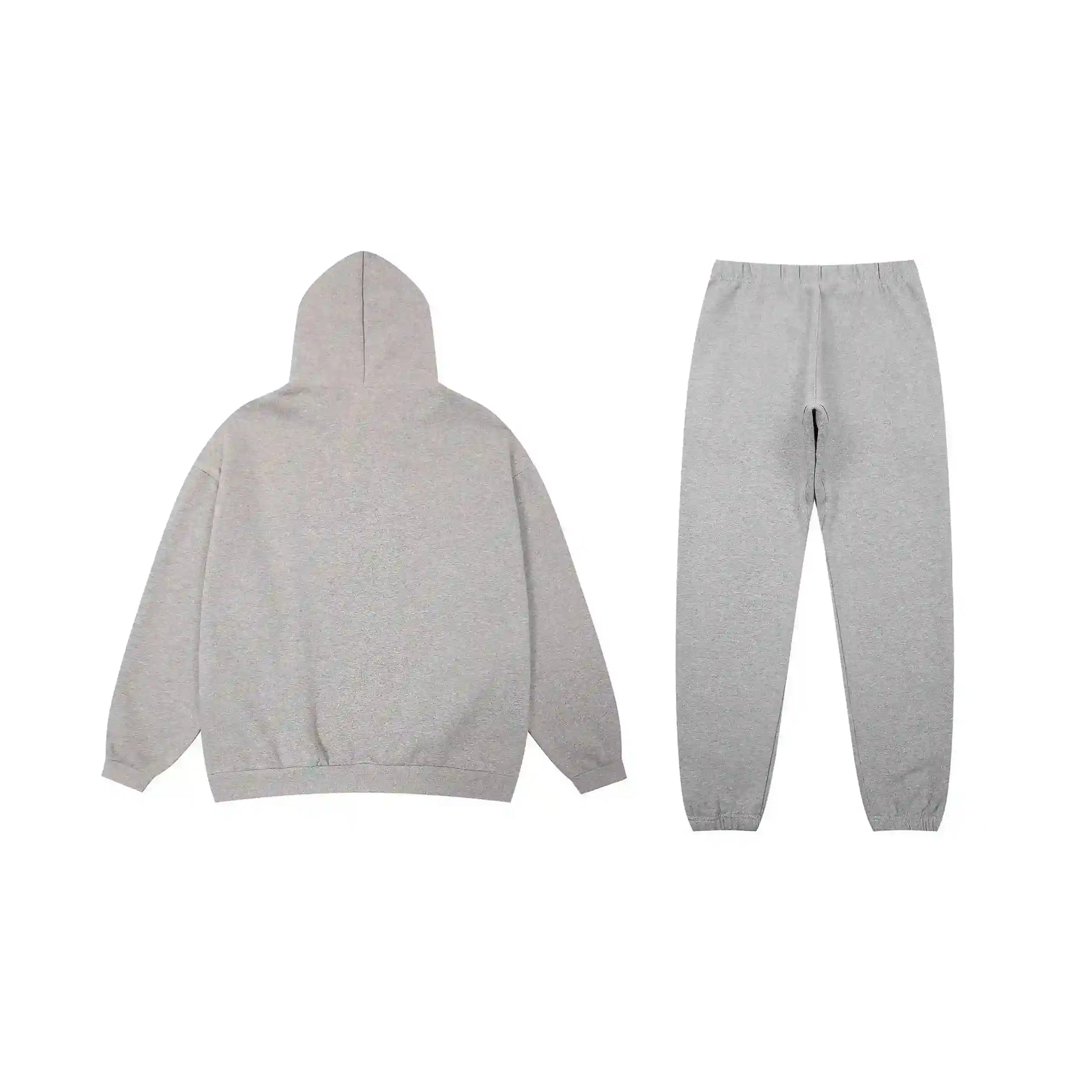 Fear of God Essentials Light Heather Oatmeal hoodie set hoodie and jogger set