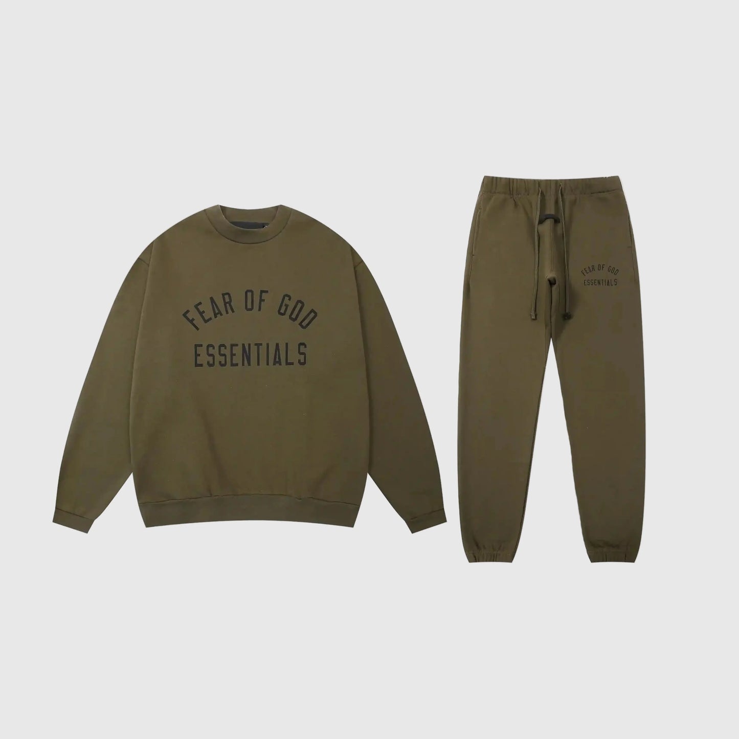 Essentials woodland everyday comfort fleece tracksuit set with relaxed fit by Fear Of God
