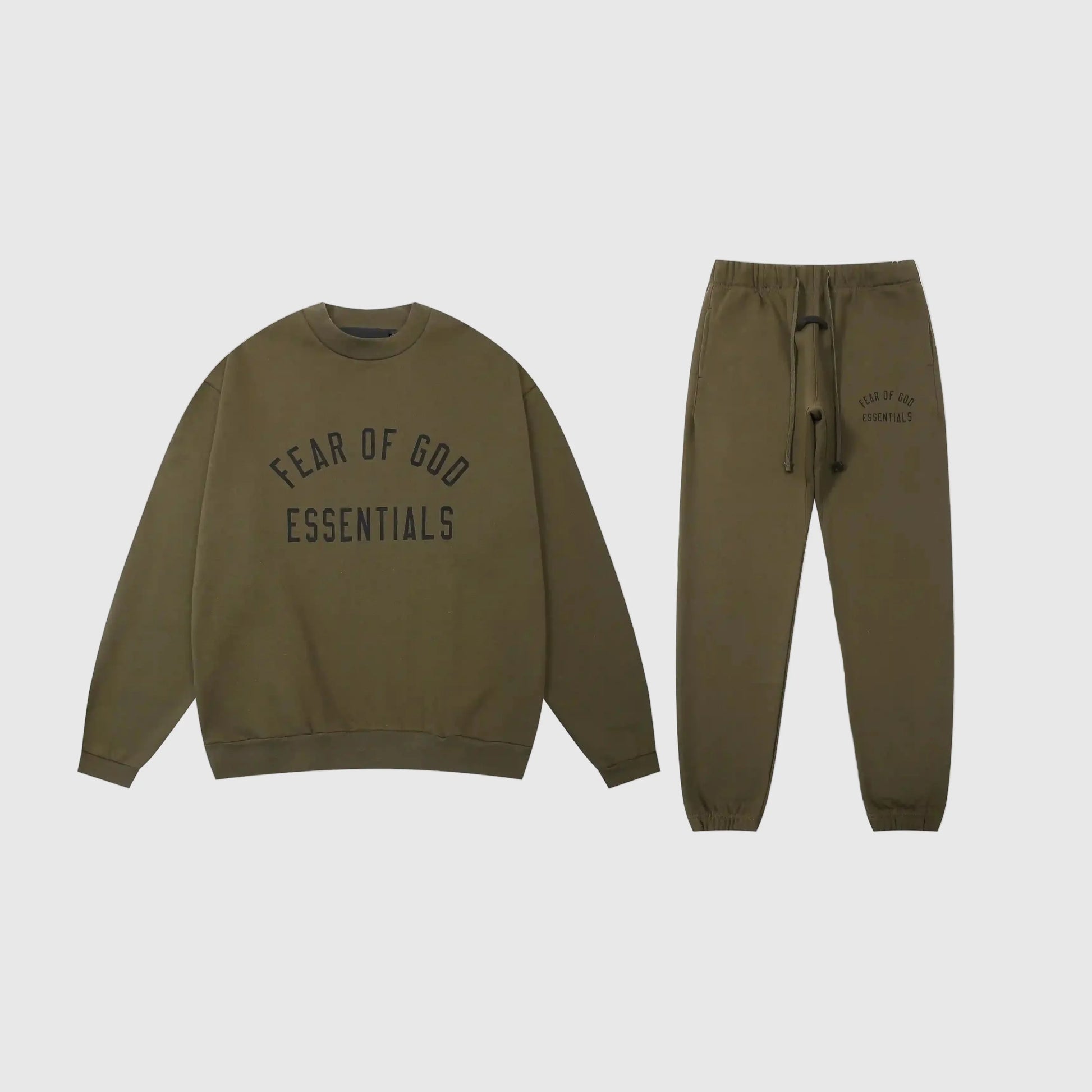 Essentials woodland everyday comfort fleece tracksuit set with relaxed fit by Fear Of God