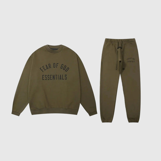 Essentials woodland everyday comfort fleece tracksuit set with relaxed fit by Fear Of God