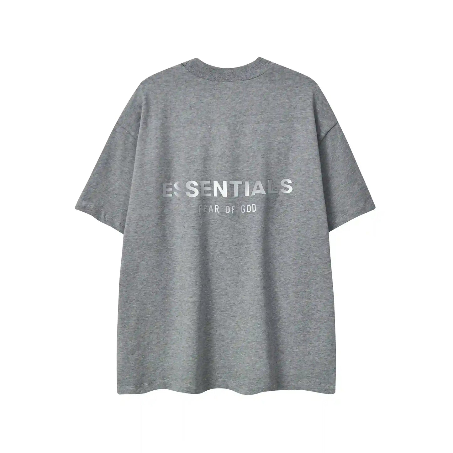 Fear of God ESSENTIALS Dark Oatmeal Classic T-Shirt - back view | Essentials T-Shirt