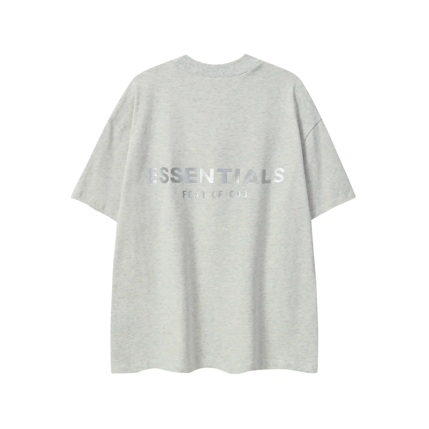 Fear of God ESSENTIALS Light Oatmeal Classic T-Shirt - Back View | Essentials T-Shirt