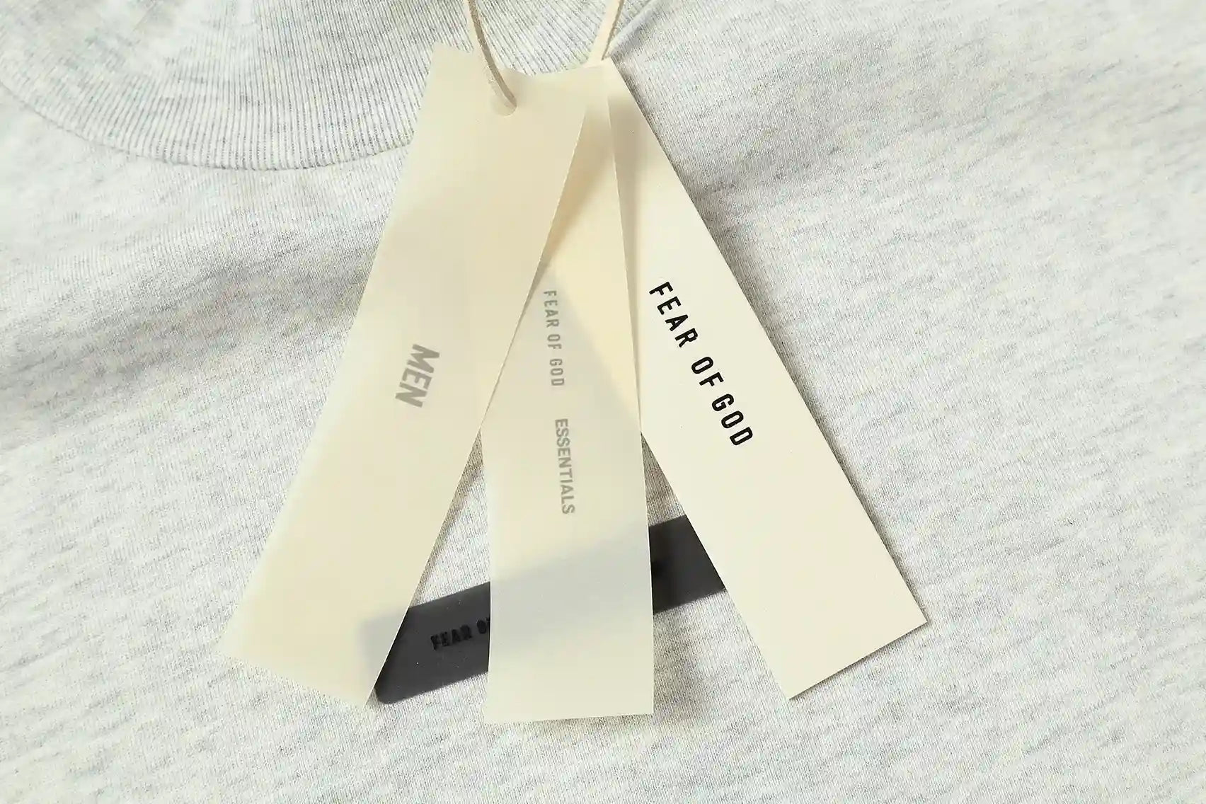 Fear of God ESSENTIALS Light Oatmeal Classic T-Shirt - detail | Essentials T-Shirt