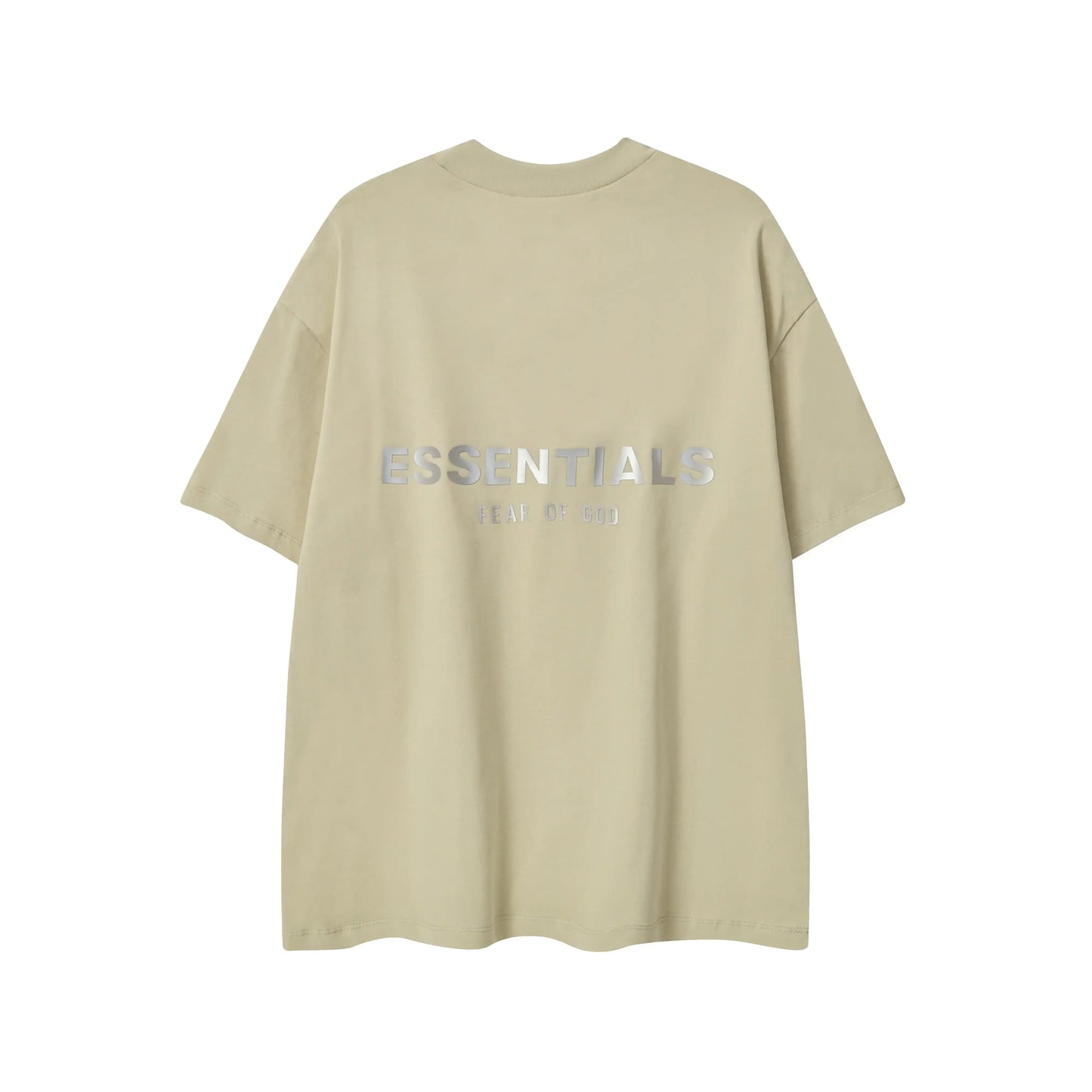 Fear of God ESSENTIALS Wheat Classic T-Shirt - Back View | Essentials T-Shirt