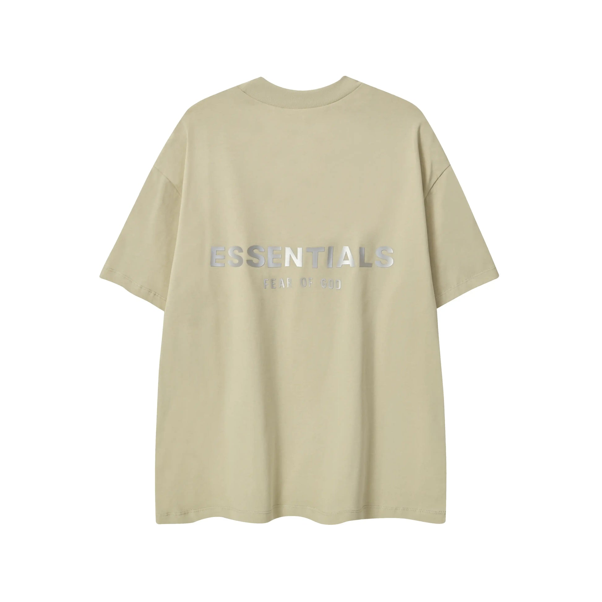 Fear of God ESSENTIALS Wheat Classic T-Shirt - Back View | Essentials T-Shirt