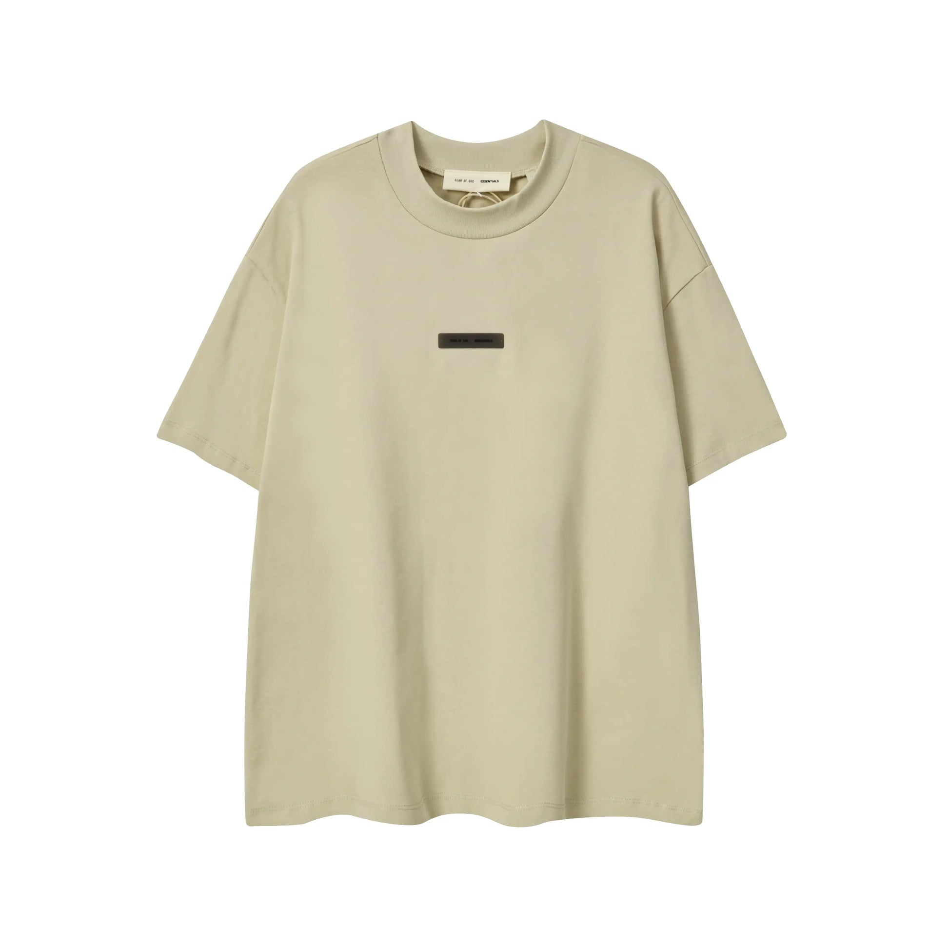 Fear of God ESSENTIALS Wheat Classic T-Shirt - Front View | Essentials T-Shirt