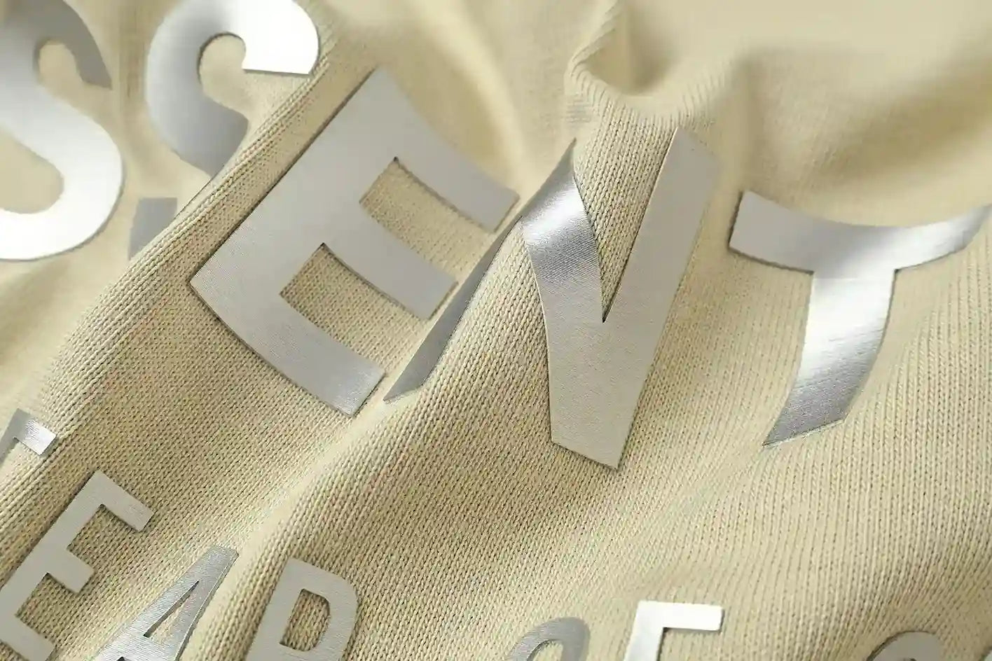Fear of God ESSENTIALS Wheat Classic T-Shirt - Logo View | Essentials T-Shirt
