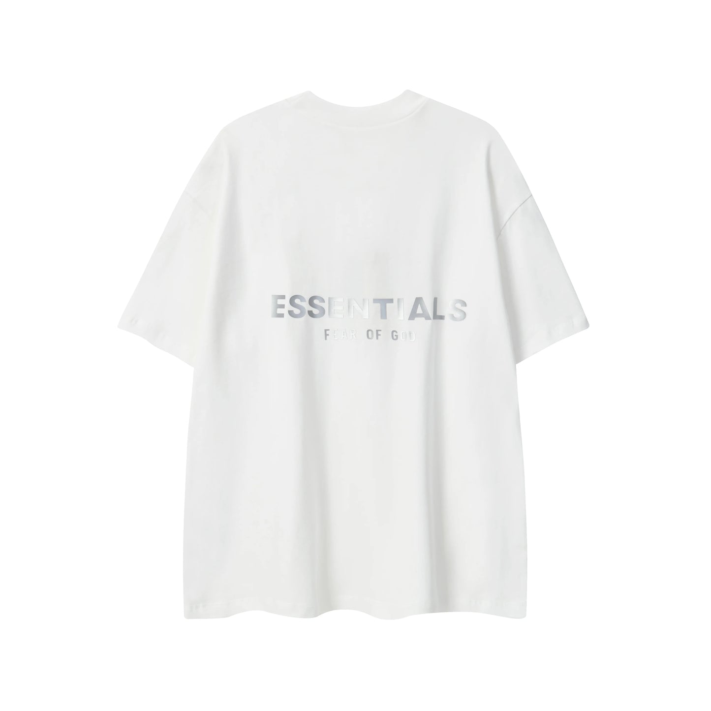 Fear of God ESSENTIALS White Classic T-Shirt -  Back view | Essentials T-Shirt