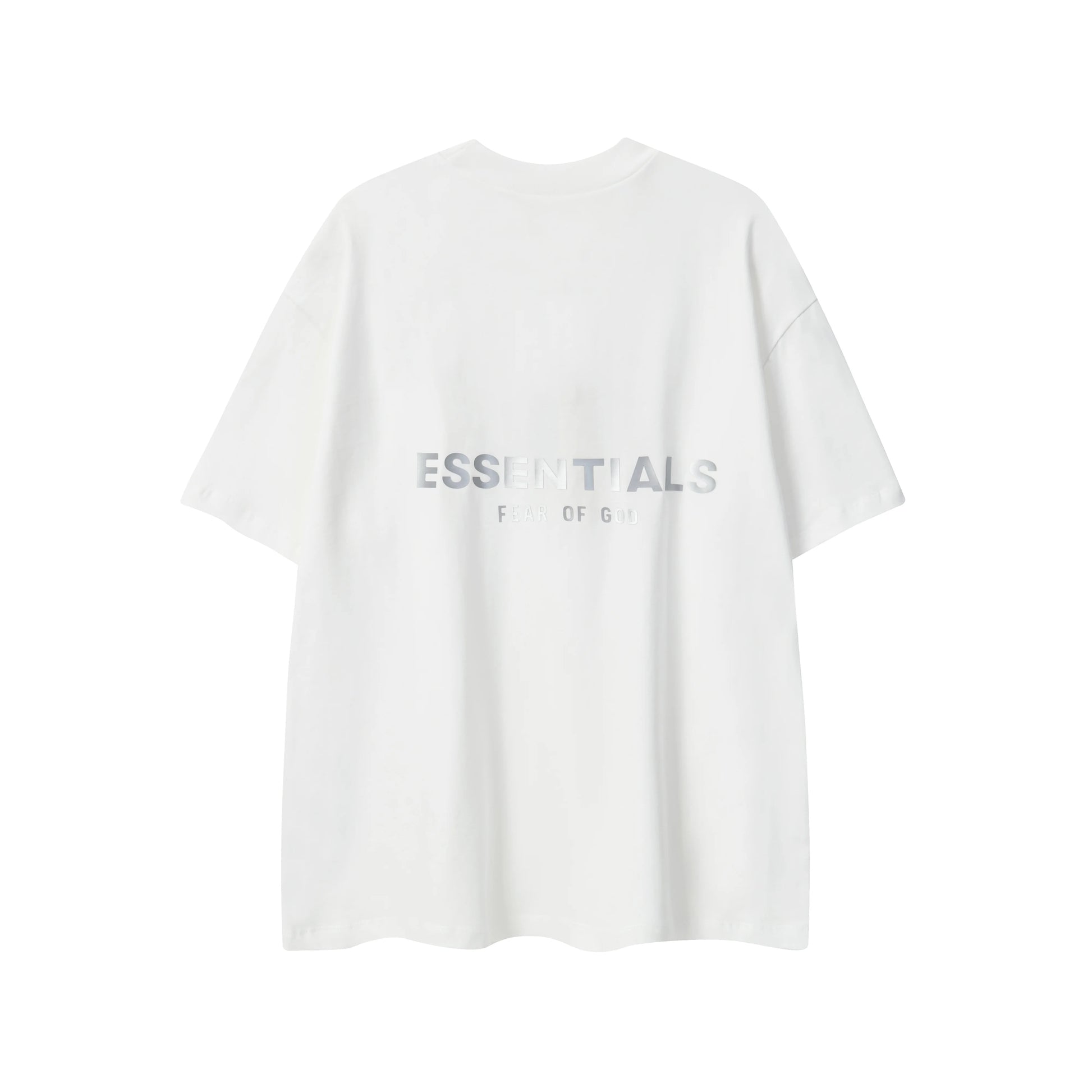 Fear of God ESSENTIALS White Classic T-Shirt -  Back view | Essentials T-Shirt