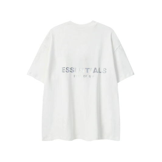 Fear of God ESSENTIALS White Classic T-Shirt -  Back view | Essentials T-Shirt