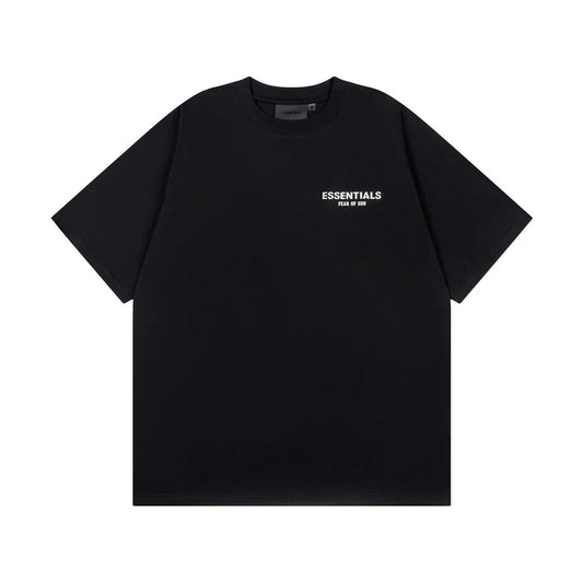 Fear of God Essentials Black Classic T-Shirt - Front View | Essentials T-Shirt