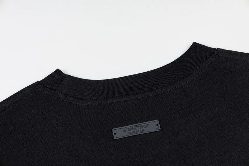Fear of God Essentials Black Classic T-Shirt - detail View | Essentials T-Shirt