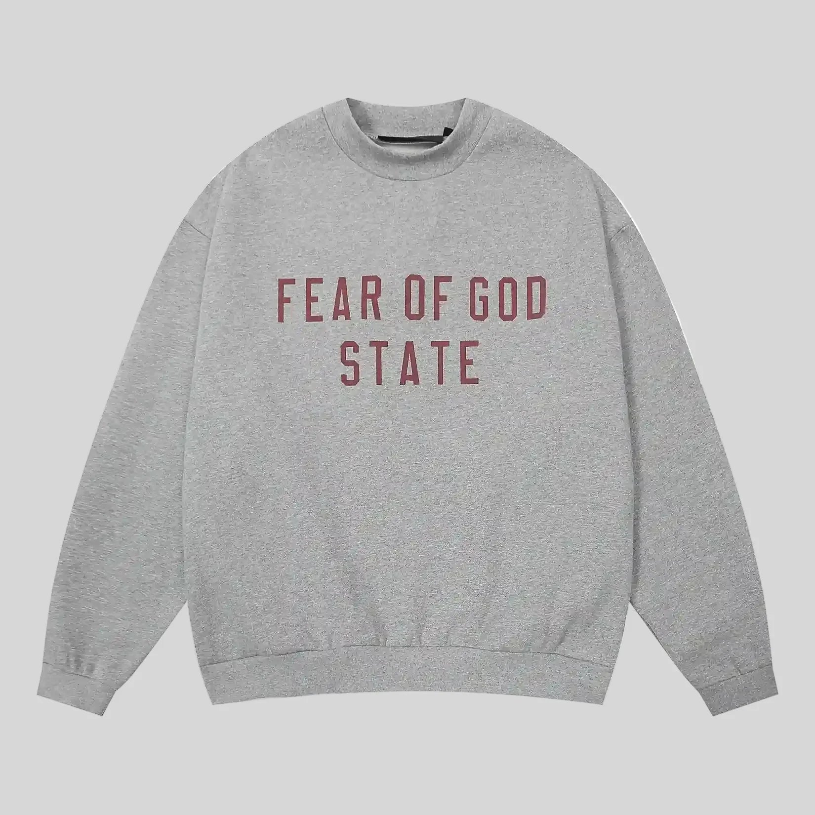 Fear of God Essentials Clothing Dark Heather Oatmeal Sweatshirt