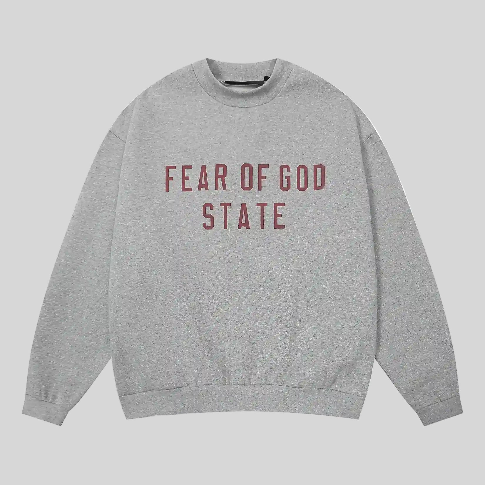 Fear of God Essentials Clothing Dark Heather Oatmeal Sweatshirt