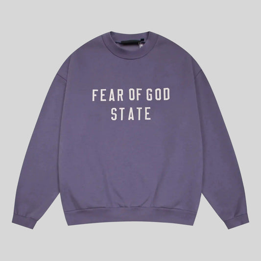 essentials pastel purple sweatshirt relaxed fit streetwear