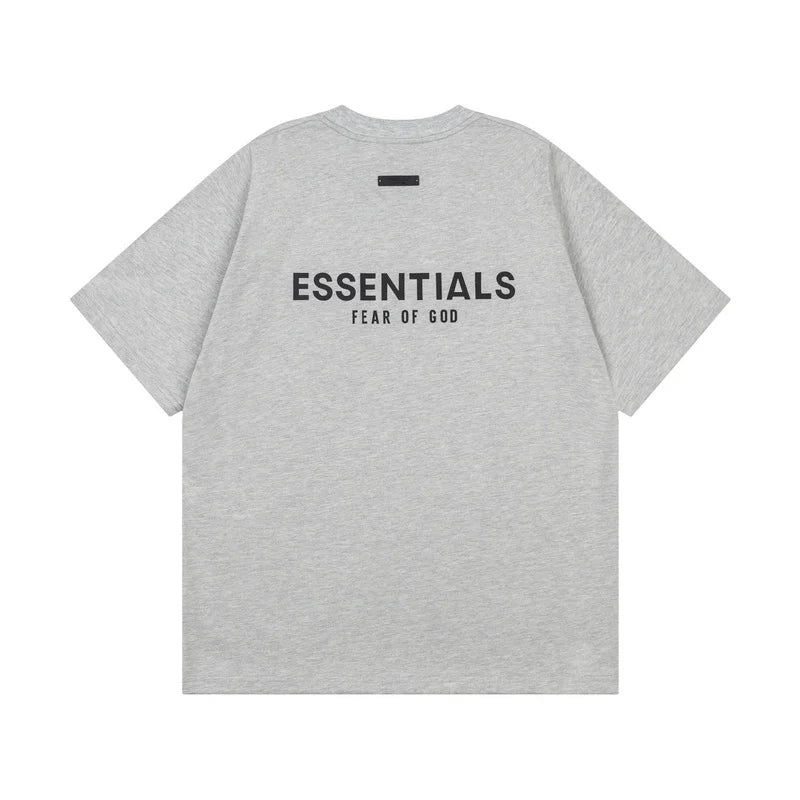 Fear of God Essentials Light Oatmeal Classic T-Shirt - Back View | Essentials T-Shirt