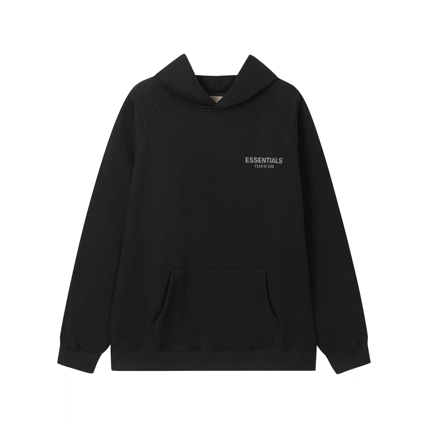 Essentials black everyday core fleece joggers with elastic waistband comfort by Fear Of God