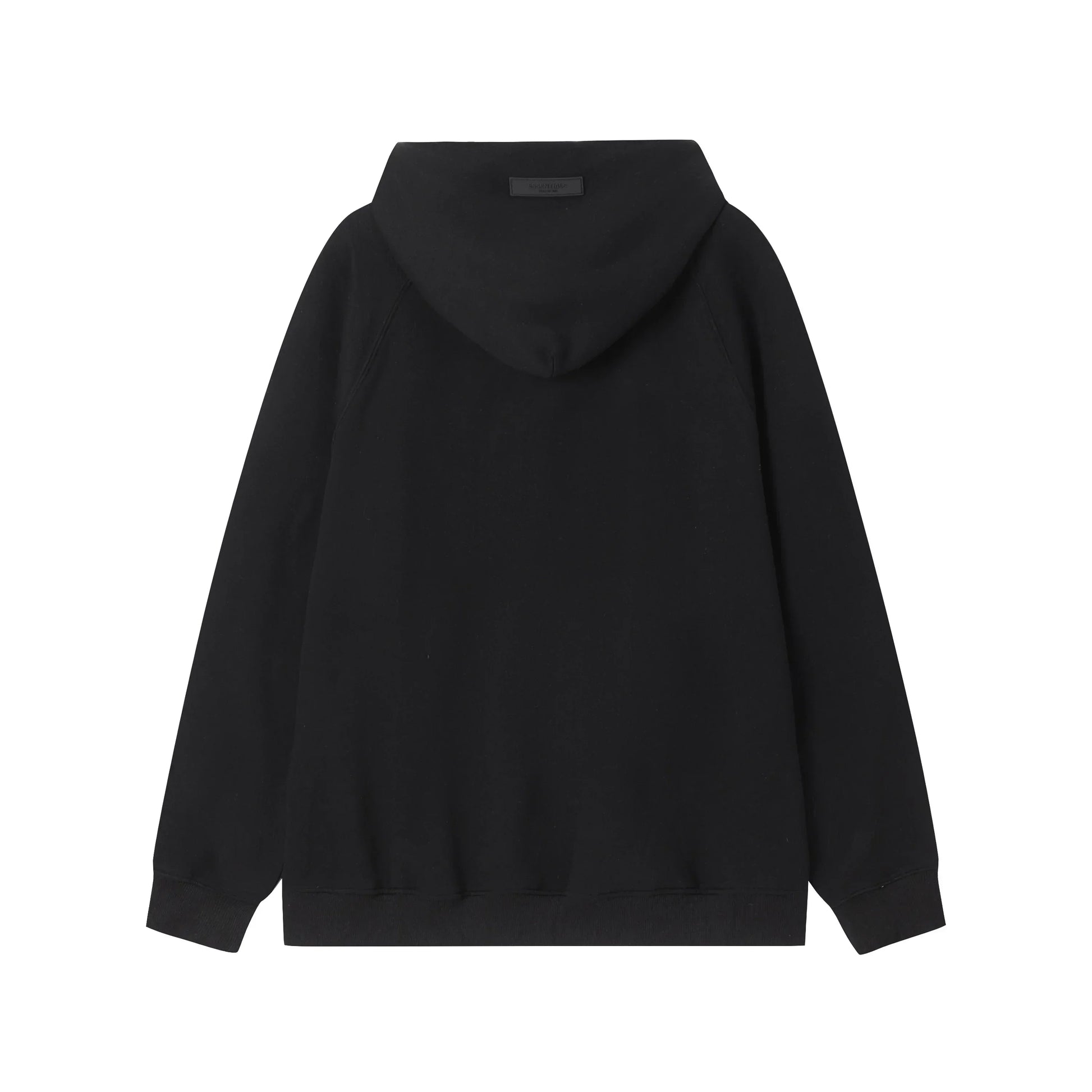 Design details of Essentials black everyday core fleece tracksuit by Fear Of God