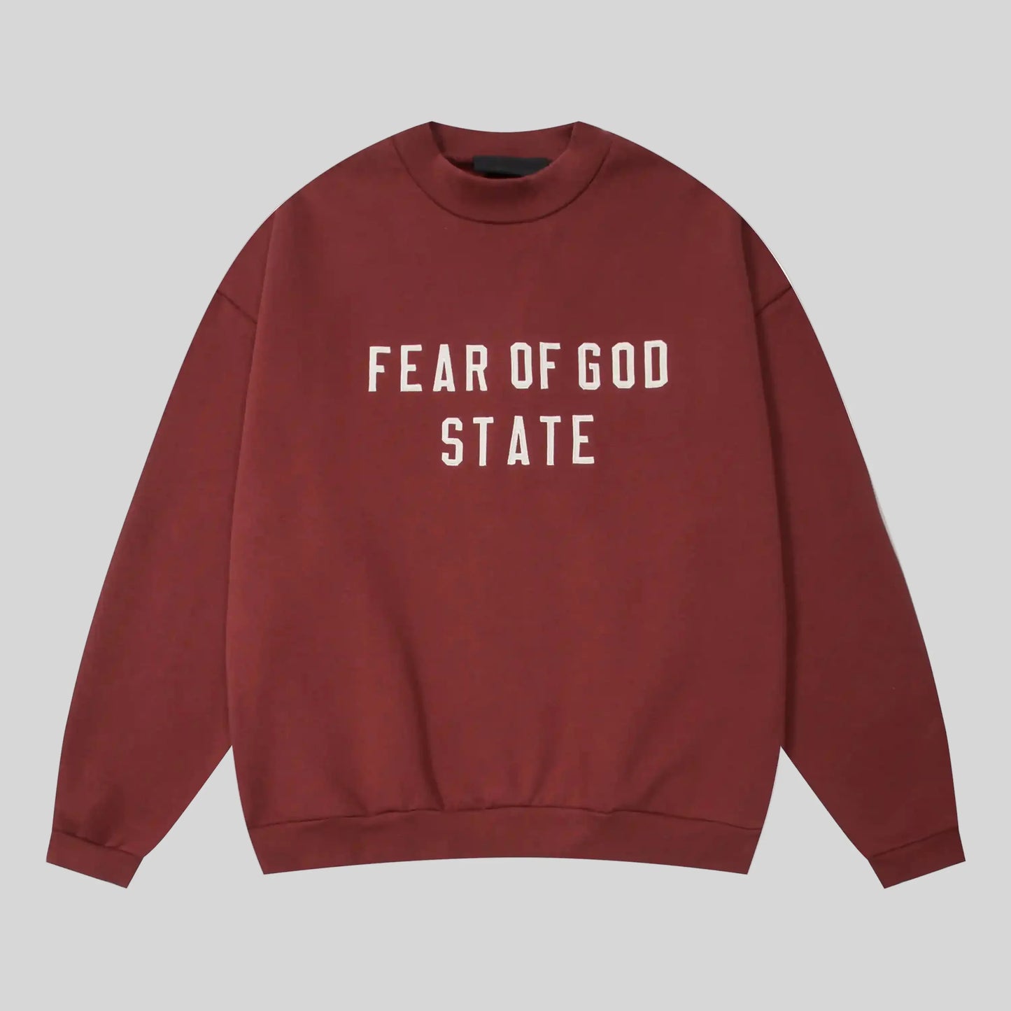 essentials dark chestnut sweatshirt relaxed fit streetwear
