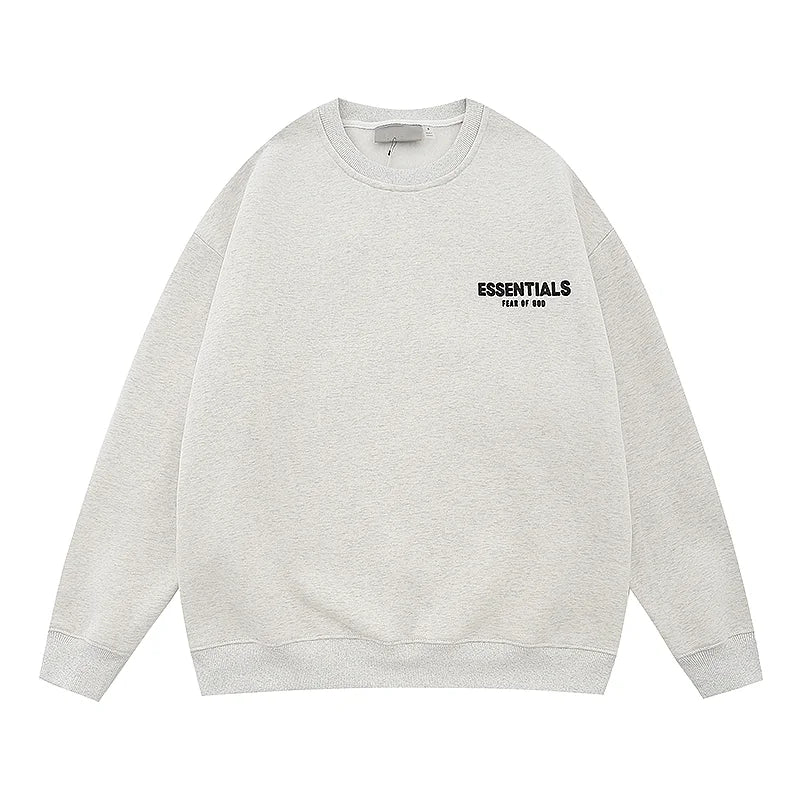 Essentials light heather oatmeal everyday fleece joggers with elastic waistband by Fear Of God