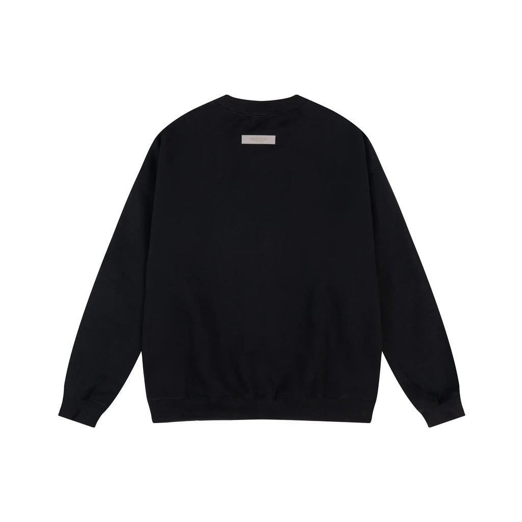 Full sleeves Essentials Clothing Black Sweatshirt Back 