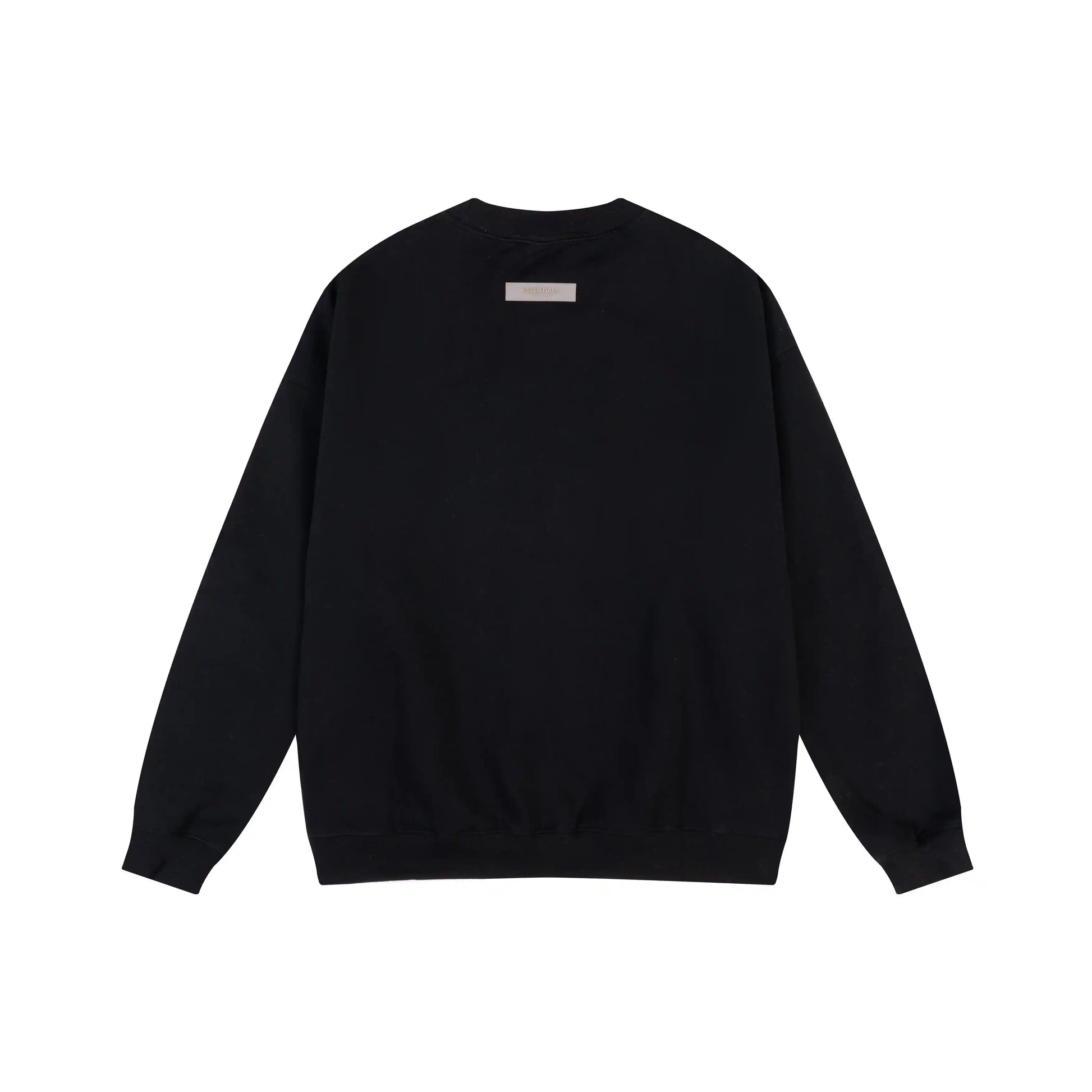 essentials black crewneck sweatshirt soft fleece casual