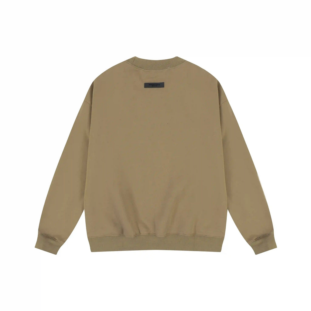Full sleeves Essentials Clothing Dark Beige Sweatshirt Back