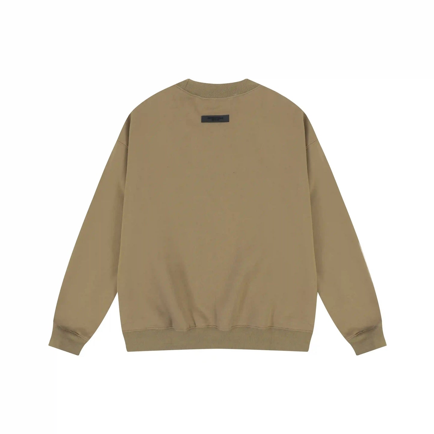 essentials dark beige crewneck sweatshirt soft fleece casual
