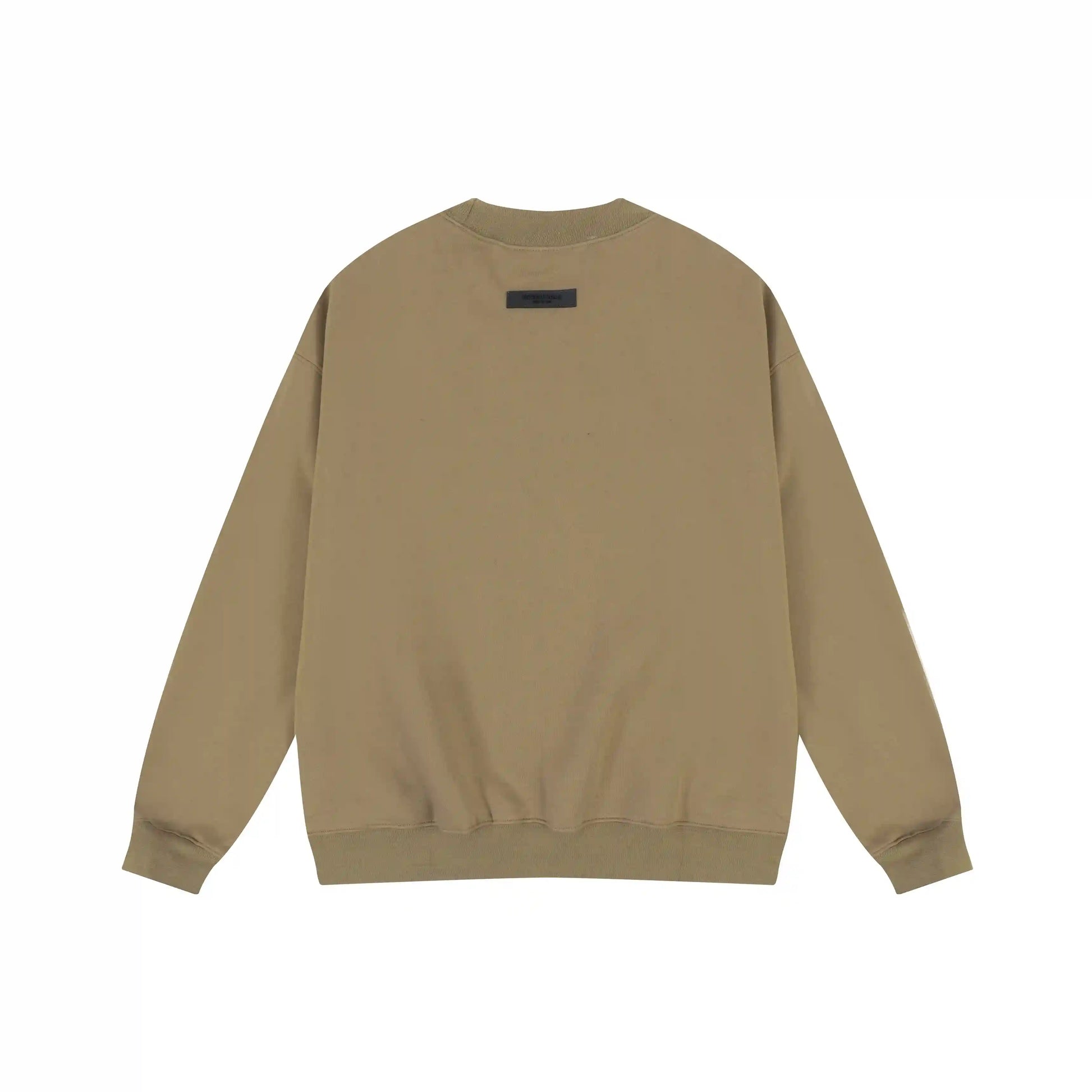 essentials dark beige crewneck sweatshirt soft fleece casual