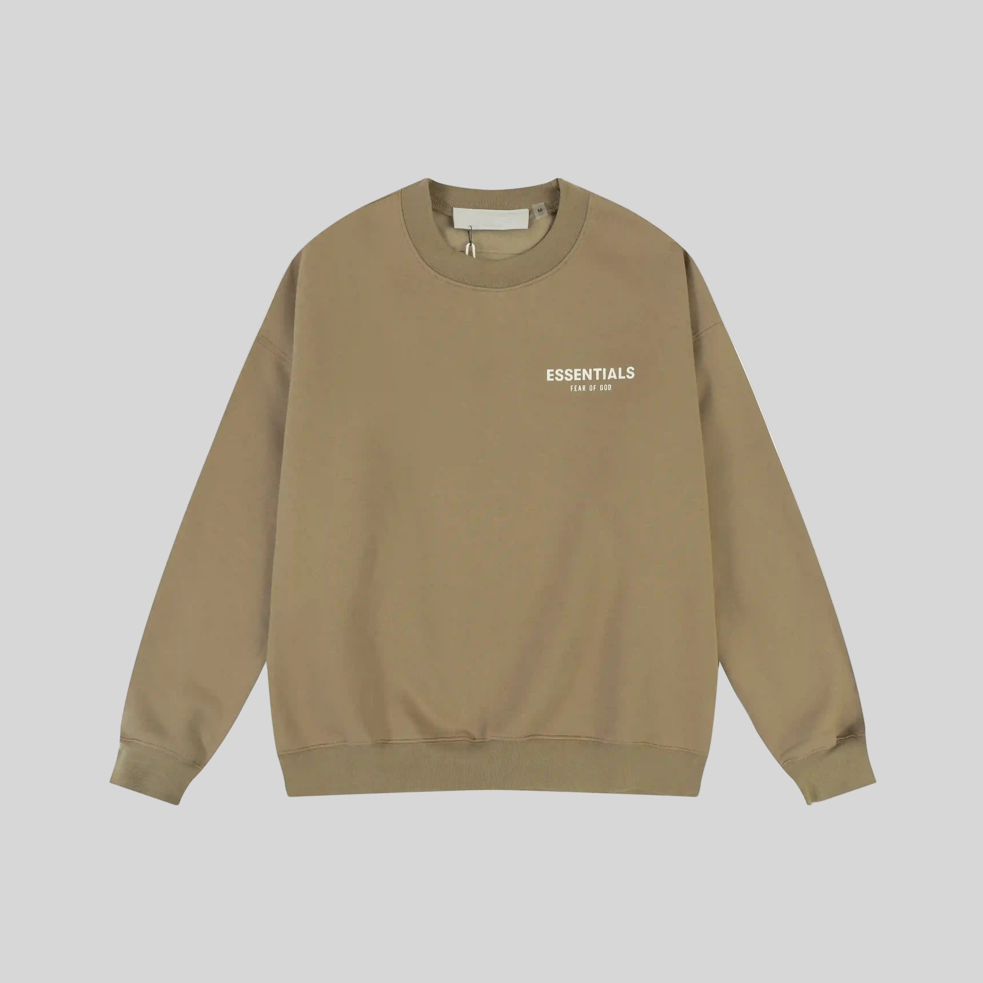 Full sleeves Essentials Clothing Dark Beige Sweatshirt Front 