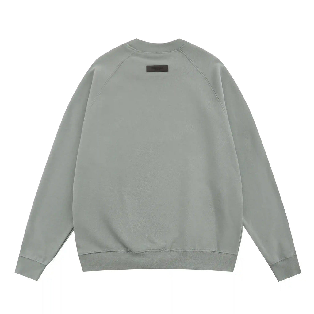 Full sleeves Heathered Grey Essentials Clothing Sweatshirt Back
