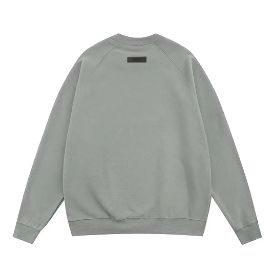 essentials heathered grey crewneck sweatshirt soft fleece casual