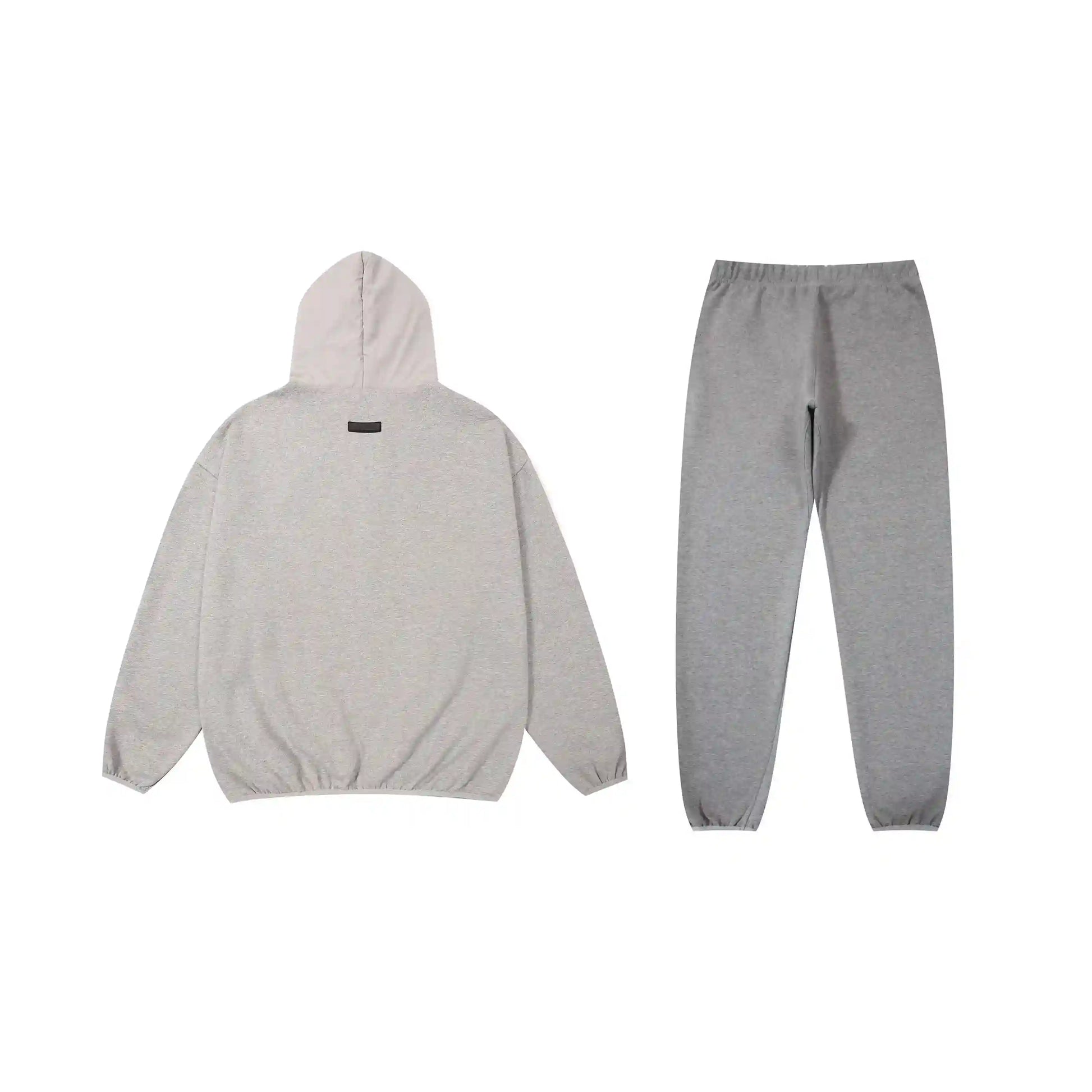 Fear of God Essentials Light Heather Oatmeal hoodie set hoodie and jogger set