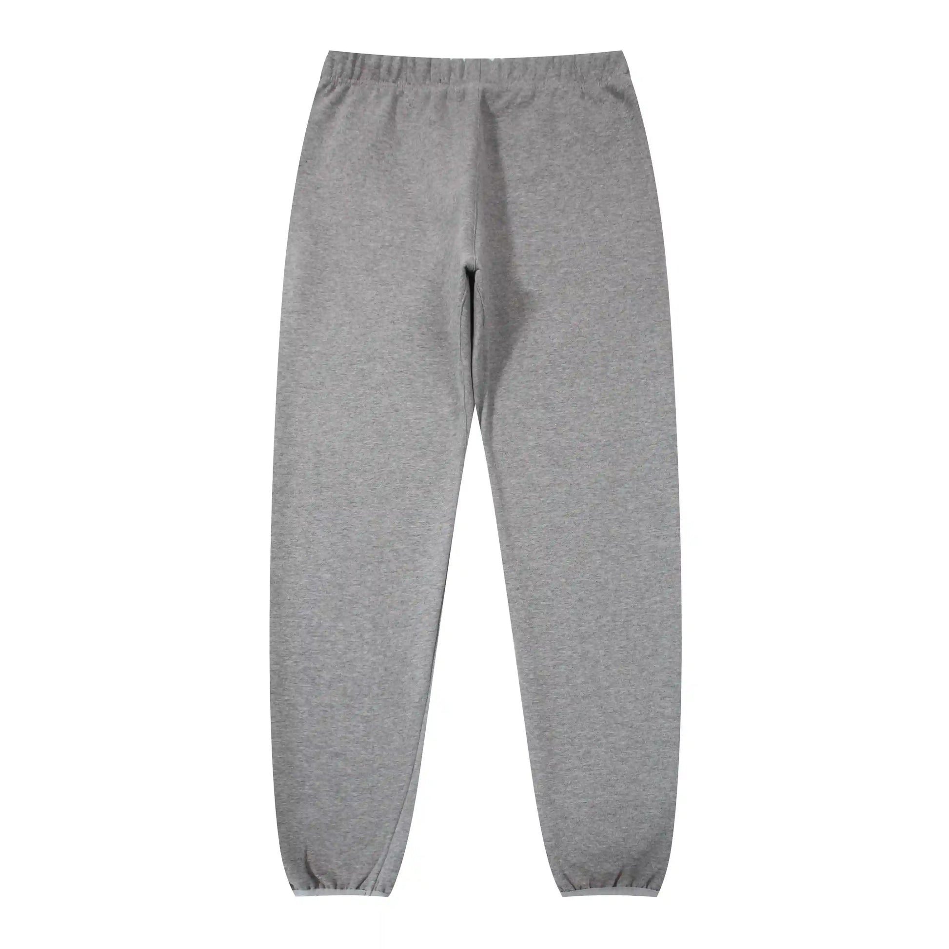 Essentials Light Heather Oatmeal joggers elastic waistband detail