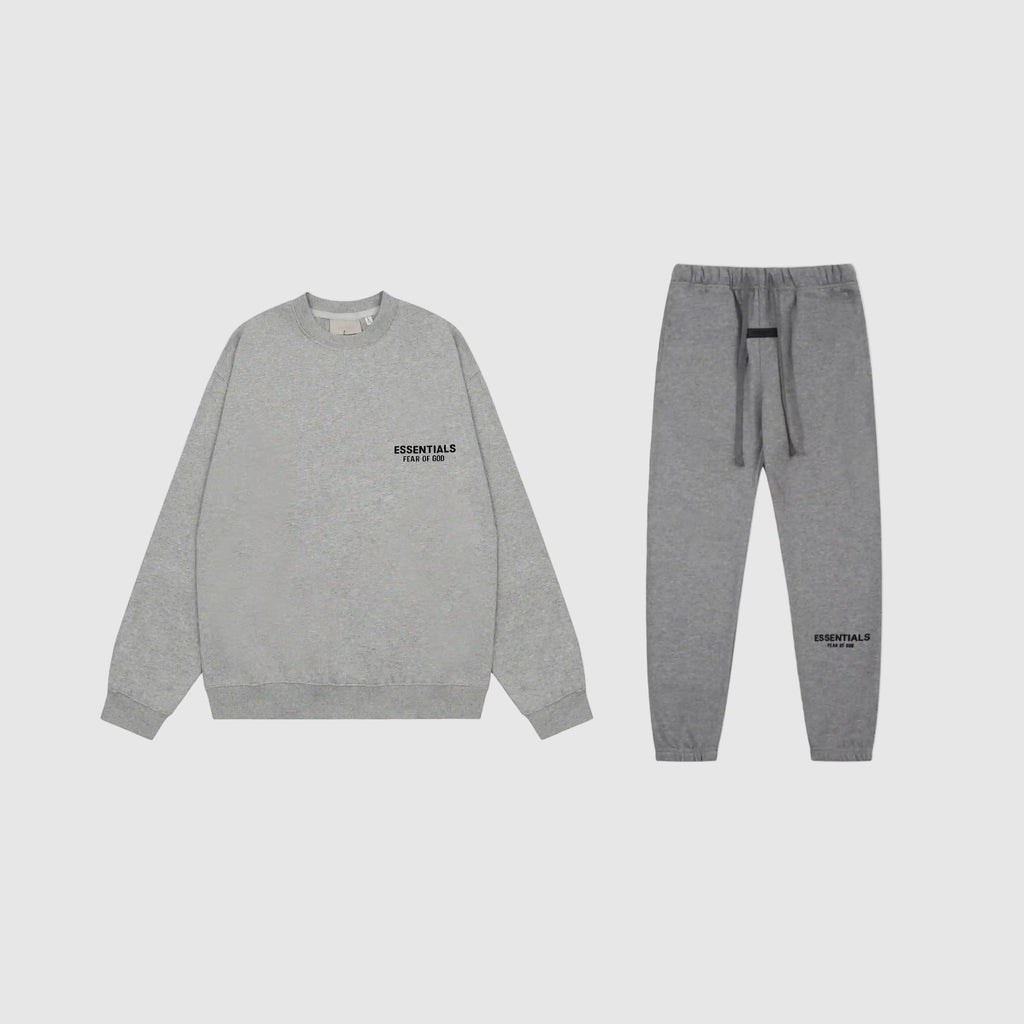 Grey Longsleeve Fear of God ESSENTIALS Clothing Dark Heather Oatmeal Tracksuit 1
