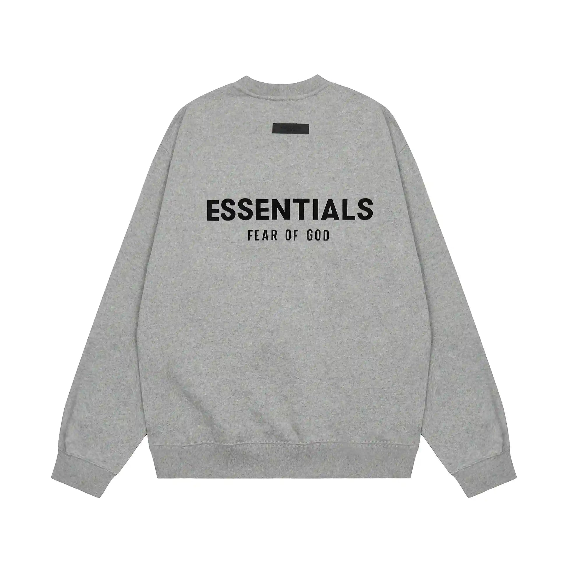Essentials Dark Heather Oatmeal joggers elastic waistband detail