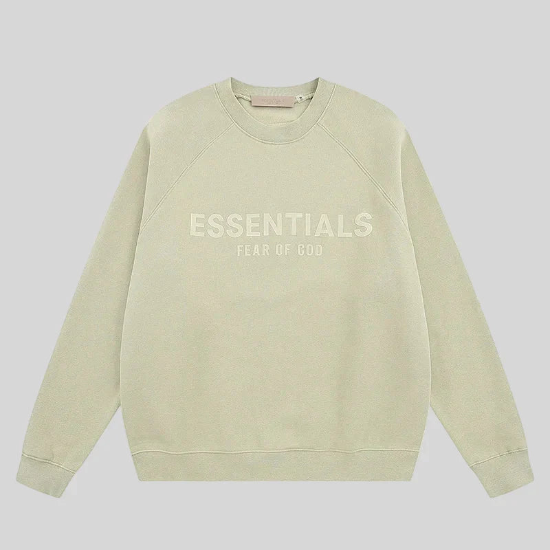 essentials pastel grey sweatshirt relaxed fit streetwear